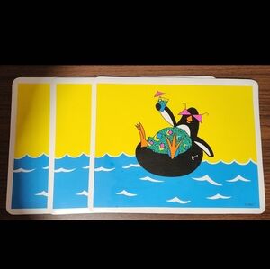 Lot (3) Napperons Vintage des années 90s.